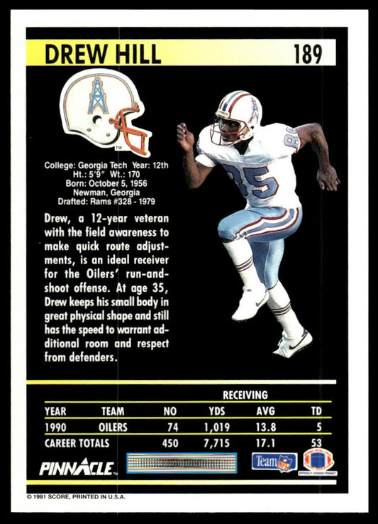 1991 Pinnacle #189 Drew Hill