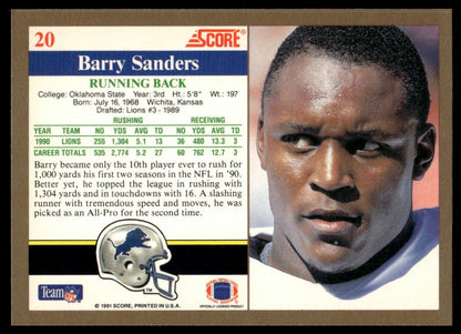 1991 Score #20 Barry Sanders