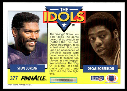 1991 Pinnacle #377 Steve Jordan / Oscar Robertson IDOL