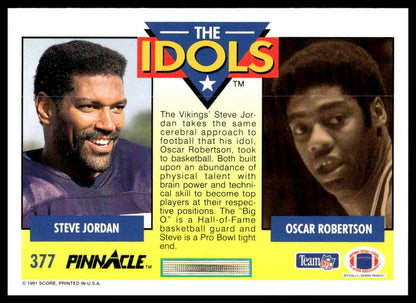 1991 Pinnacle #377 Steve Jordan / Oscar Robertson IDOL