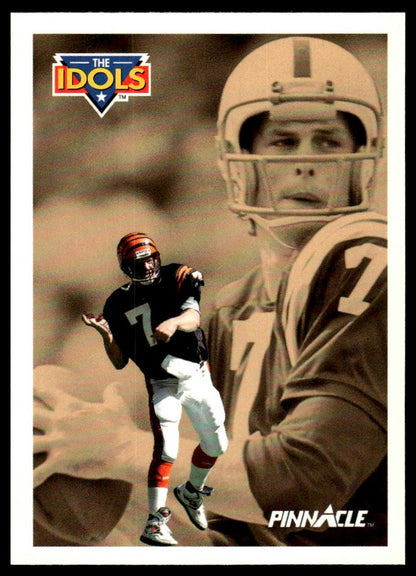 1991 Pinnacle #378 Boomer Esiason / Bert Jones IDOL