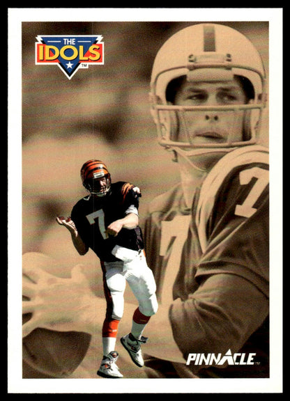 1991 Pinnacle #378 Boomer Esiason / Bert Jones IDOL