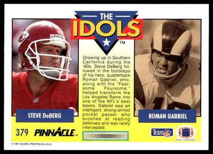 1991 Pinnacle #379 Steve DeBerg / Roman Gabriel IDOL