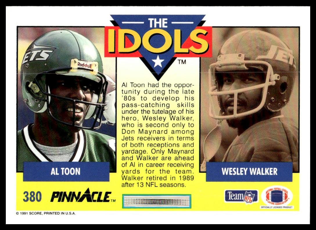 1991 Pinnacle #380 Al Toon / Wesley Walker IDOL
