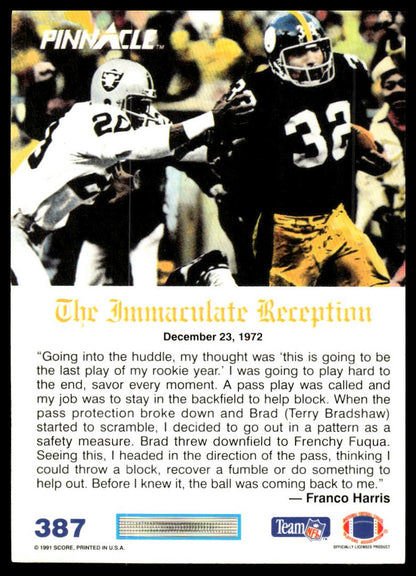 1991 Pinnacle #387 Franco Harris
