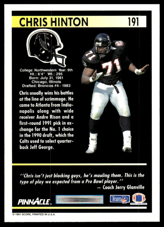 1991 Pinnacle #191 Chris Hinton